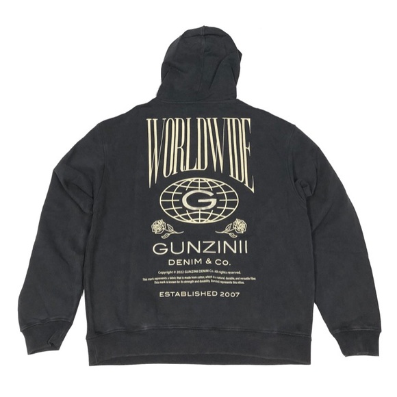 Gunzinii Worldwide Pullover Hoodie
Style# GZ329
Color: Charcoal - Picture 2 of 2